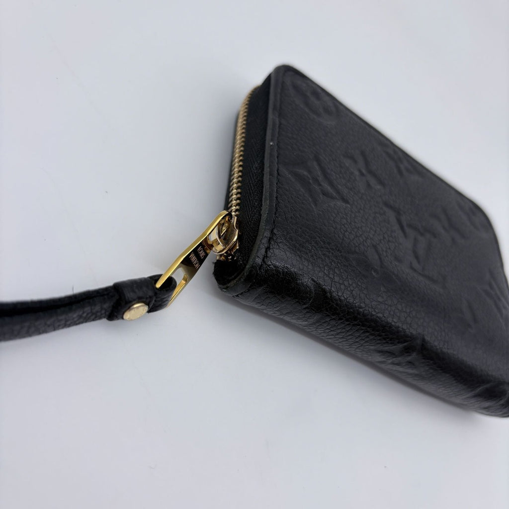 Louis Vuitton Coin Case Monogram Empreinte Zippy Purse Black — view 7
