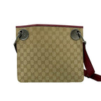 Gucci GG Monogram Canvas Leather Shoulder Bag Pochette Crossbody Beige — view 3