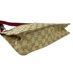 Gucci GG Monogram Canvas Leather Shoulder Bag Pochette Crossbody Beige — view 7