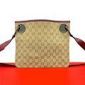Gucci GG Monogram Canvas Leather Shoulder Bag Pochette Crossbody Beige