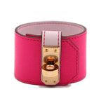 Hermes Kelly Twist GM Bracelet Vorsoft Rose Pop Pinkish Gold Hardware — view 2