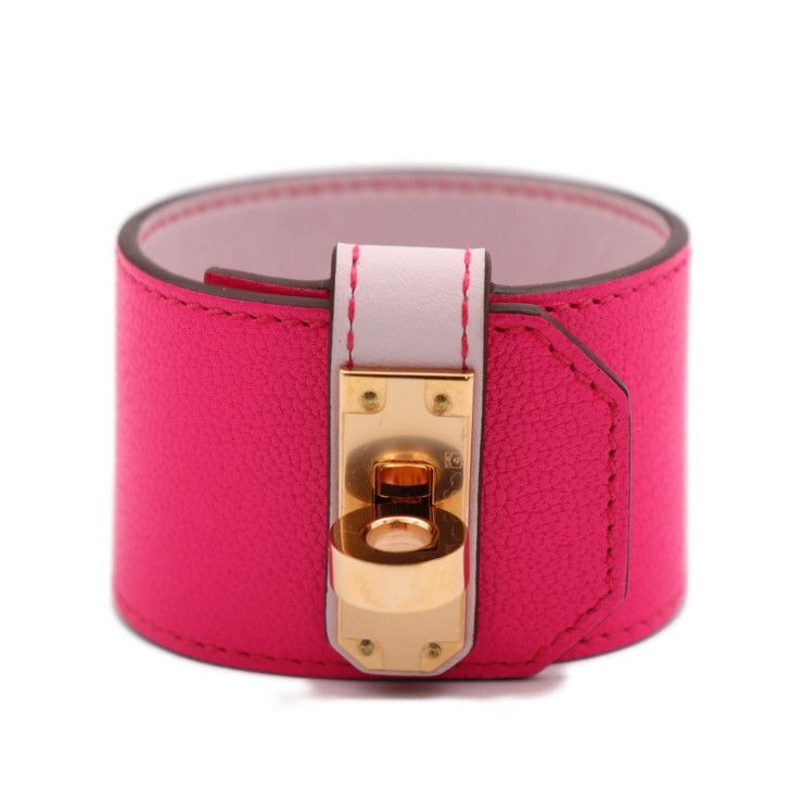 Hermes Kelly Twist GM Bracelet Vorsoft Rose Pop Pinkish Gold Hardware — view 2