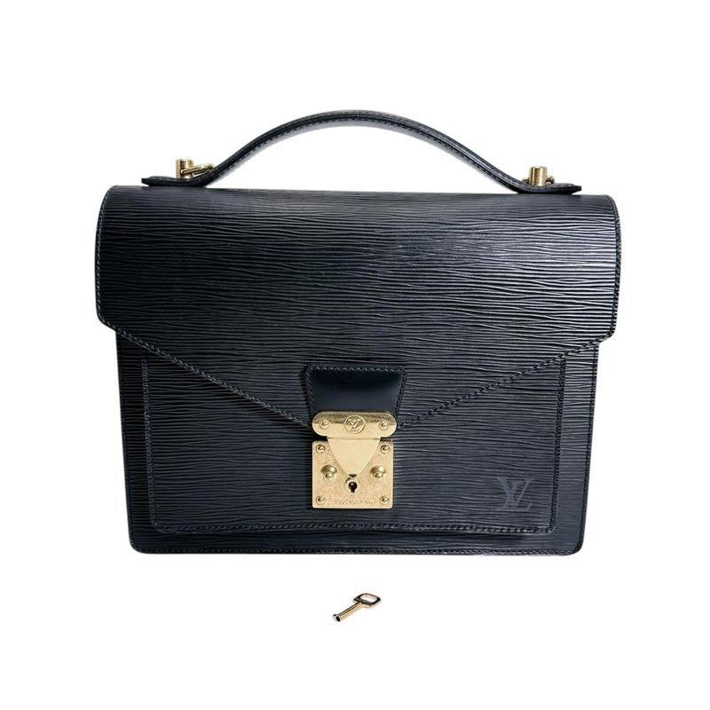 Louis Vuitton Epi 2-Way Shoulder Bag Monceau Handbag Black — view 2