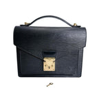 Louis Vuitton Epi 2-Way Shoulder Bag Monceau Handbag Black — view 2