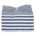 Hermes Striped Cotton Ivory Blue Pouch 0453