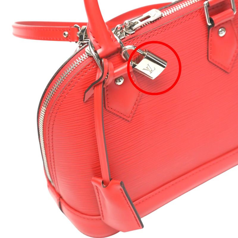 Louis Vuitton Epi Shoulder Bag Nano Alma Red — view 8
