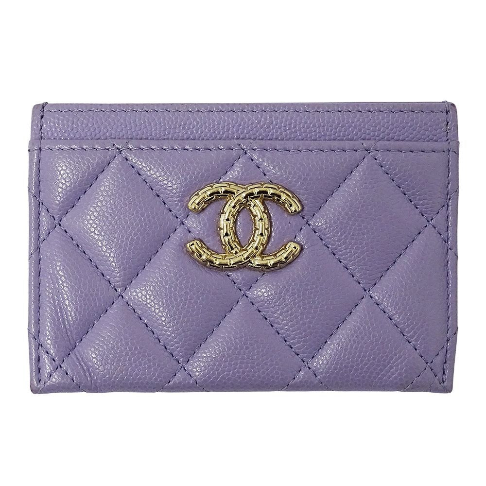Chanel Card Case Quilted Business Holder Pass Caviar