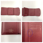 Louis Vuitton Empreinte Portefeuille Marine Trifold Wallet Wine Red — view 5