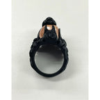 Gucci Michele Period Lion Head Interlocking G Logo Ring No 13 Metal Black — view 8