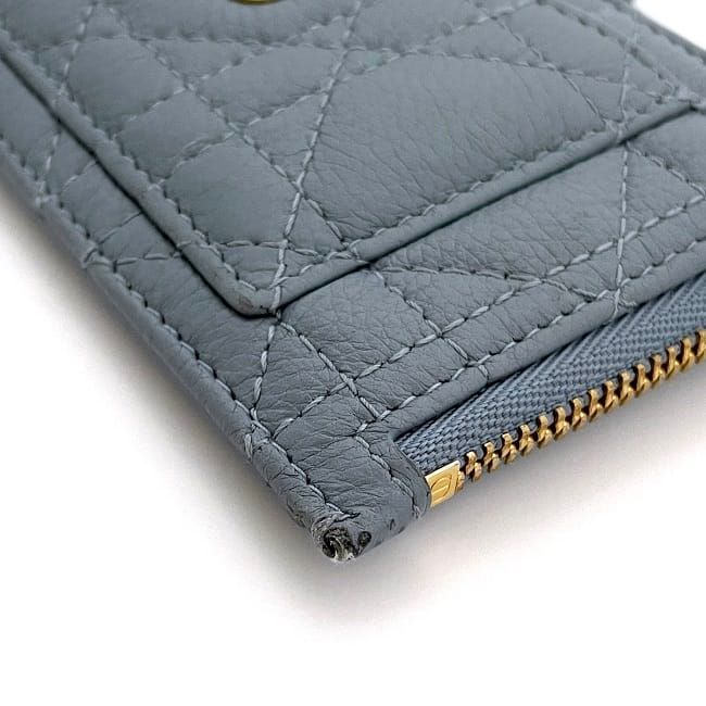 Christian Dior Coin Case Blue Lady Leather — view 5