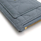 Christian Dior Coin Case Blue Lady Leather — view 5