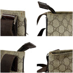 Gucci Crossbody Bag Shoulder GG Supreme Beige Brown Leather — view 2