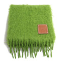Loewe Anagram Mohair Fringe Scarf Green