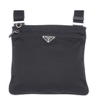 Prada Shoulder Bag Black Nylon Crossbody Triangle Logo