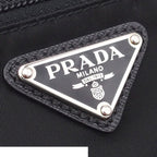 Prada Shoulder Bag Black Nylon Crossbody Triangle Logo — view 6