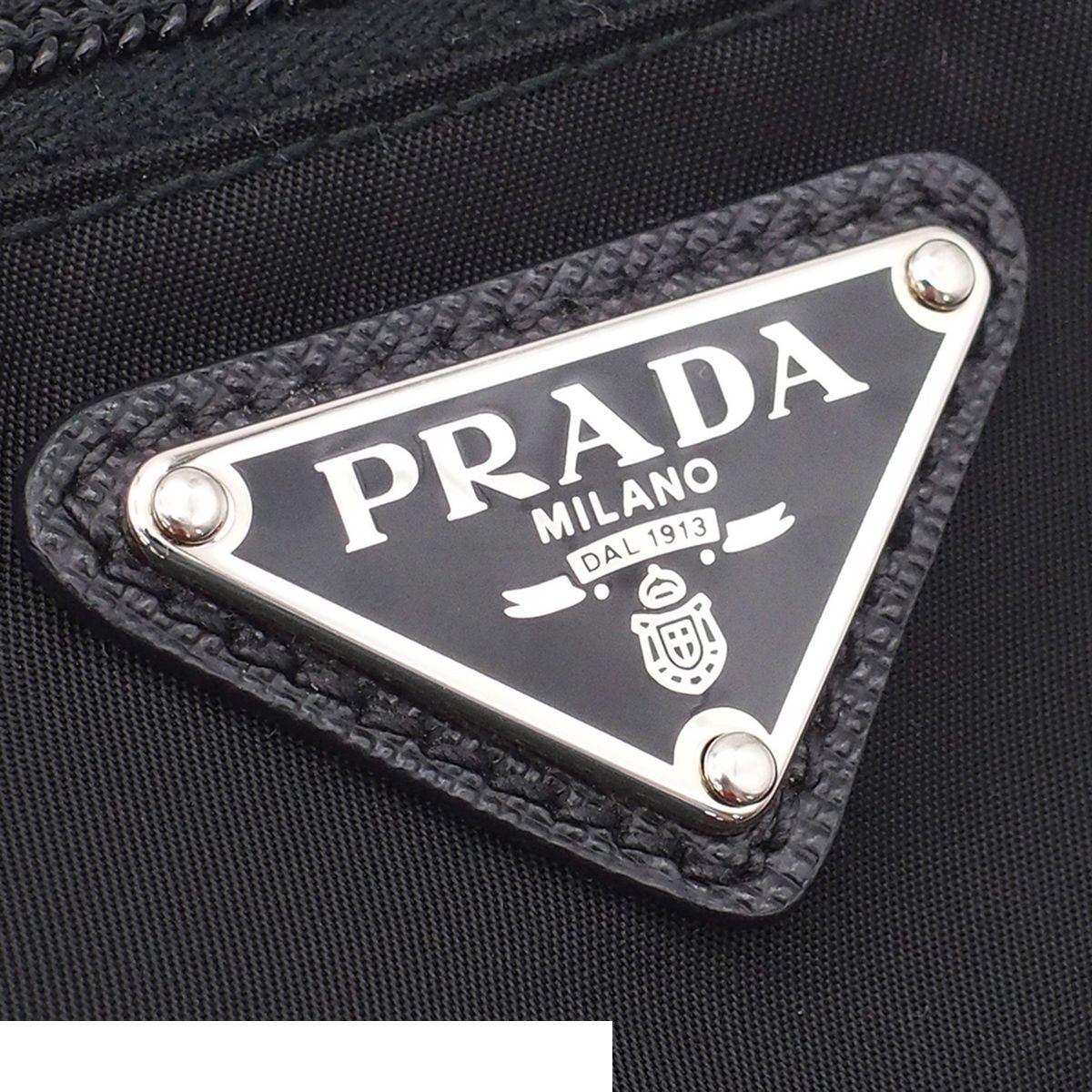 Prada Shoulder Bag Black Nylon Crossbody Triangle Logo — view 6