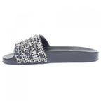 Chanel Mule Sandals Tweed Black White Check — view 2