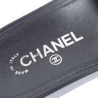Chanel Mule Sandals Tweed Black White Check — view 6