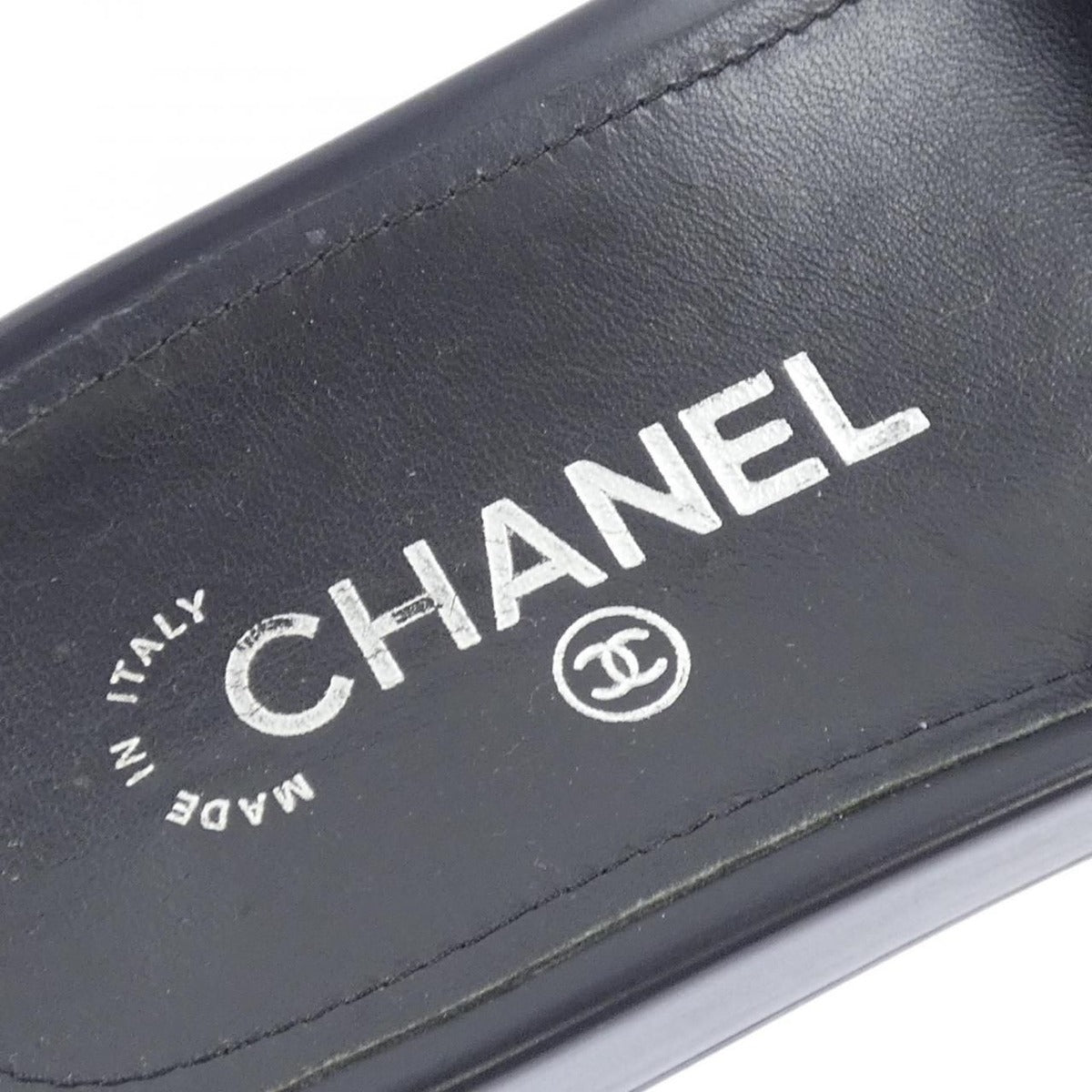 Chanel Mule Sandals Tweed Black White Check — view 6
