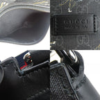 Gucci Shoulder Bag GG Supreme Canvas Black Gray Silver Hardware Tra — view 5