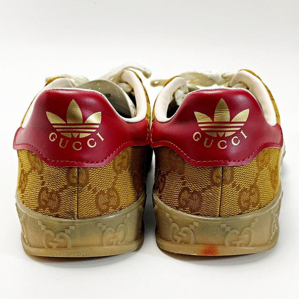 Gucci Adidas Collaboration Gazelle Sneakers Brown GG Supreme Size — view 4