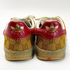 Gucci Adidas Collaboration Gazelle Sneakers Brown GG Supreme Size — view 4