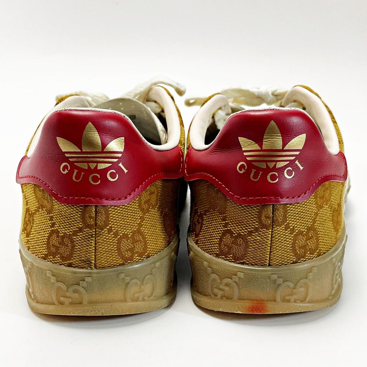 Gucci Adidas Collaboration Gazelle Sneakers Brown GG Supreme Size — view 4