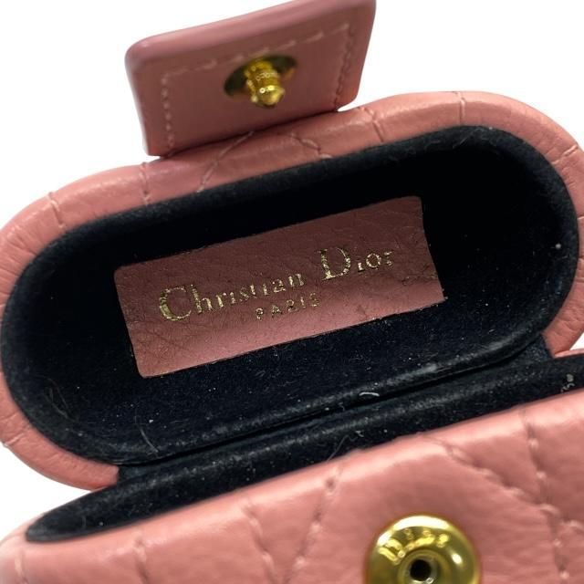 Christian Dior Cannage Airpods Pro Case Earphone Lambskin Leather Pink — view 7