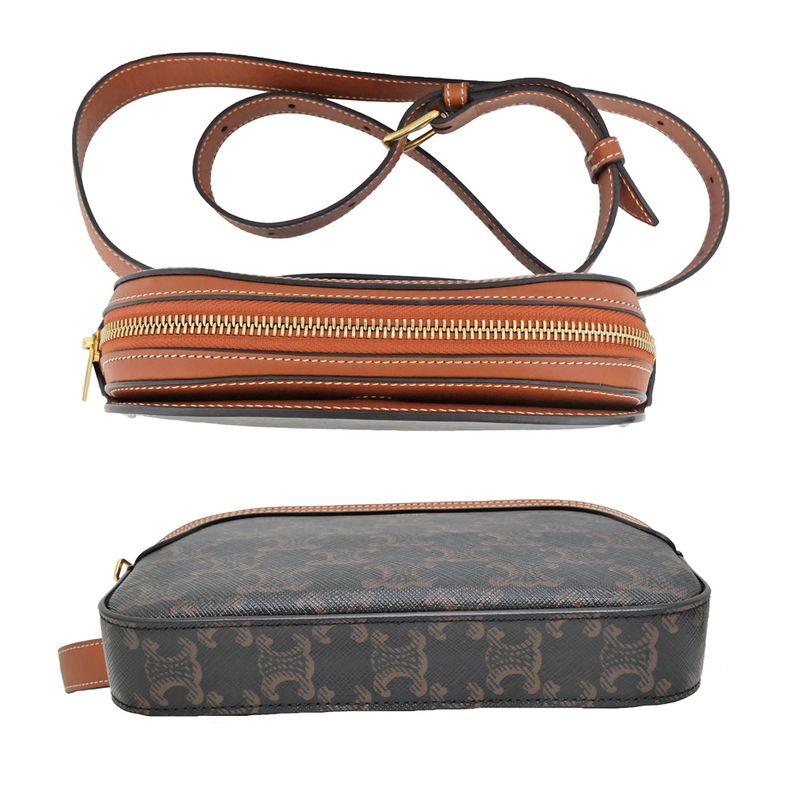 Celine Belt Bag Triomphe Body Brown Tan Canvas 19267 — view 5