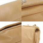 Chanel Shoulder Bag Chain Leather Beige Studded — view 7