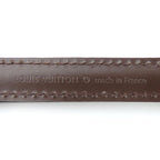 Louis Vuitton Shoulder Strap Leather Brown Adjustable Matte Silver Hardware — view 7