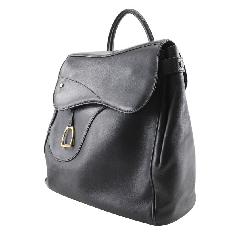 Gucci Vintage Calf Black Backpack Daypack — view 2