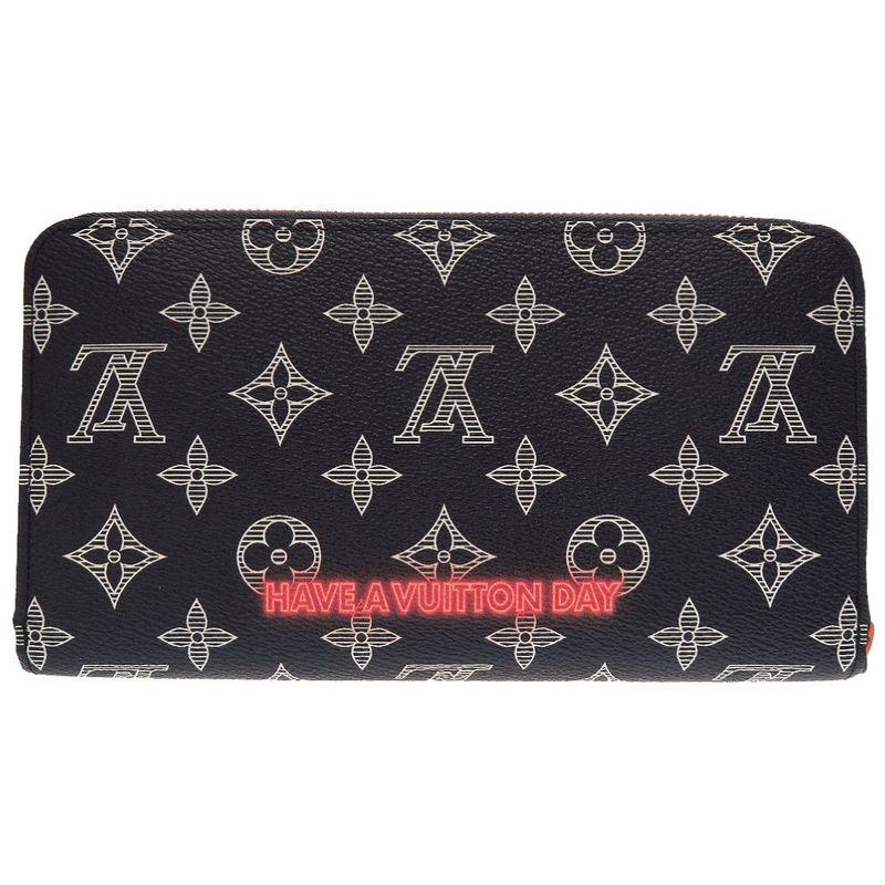 Louis Vuitton Monogram Ink Upside Down Zippy Organizer Navy Round Zipper — view 3