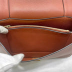 Celine Frame Shoulder Bag Brown Light Blue Leather — view 9