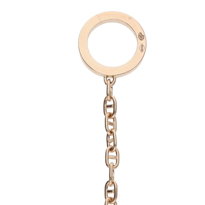 Hermes Chene Dancre Contour 18K Pink Gold Diamond Bracelet Lg — view 5