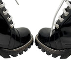 Louis Vuitton Star Trail Ankle Boots 35 1 2 Black White Logo Line — view 3