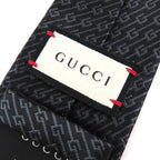 Gucci 100% Silk G Logo Regimental Stripe Necktie With 7 Sword Tip — view 6