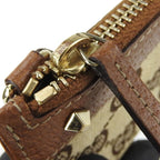 Gucci Coin Case GG Canvas Leather Brown Gold Hardware Everyday Use Small — view 5