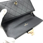 Chanel Quilted CC Logo Turnlock Wallet Black — view 6
