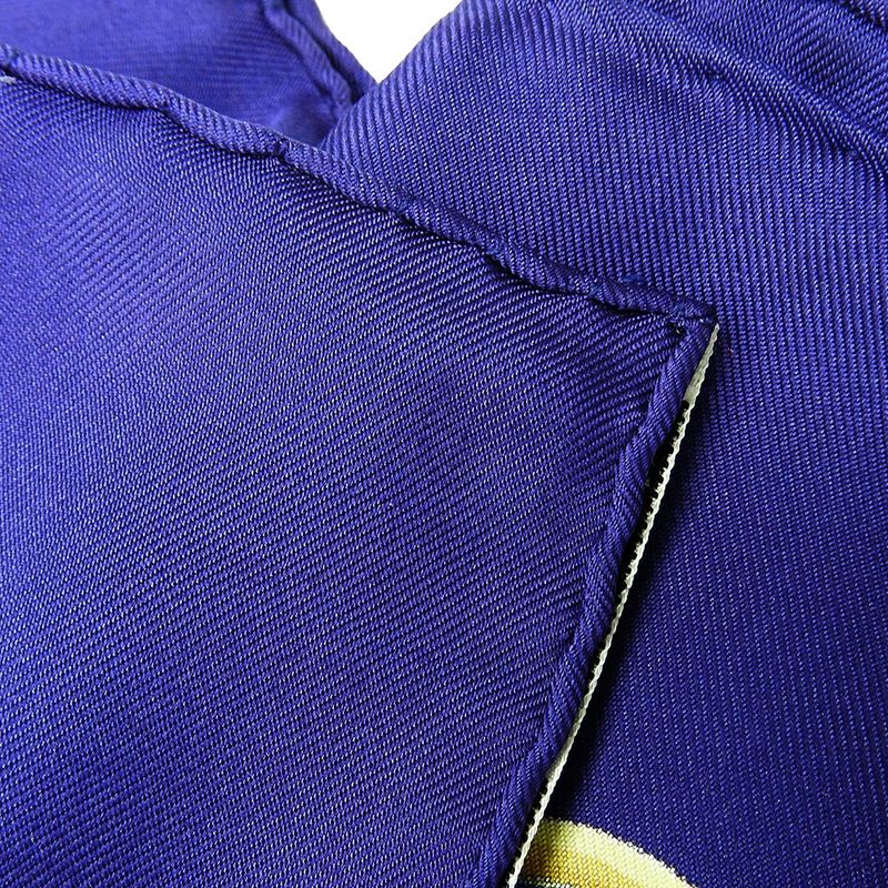 Hermes Scarf Carre 90 Silk Purple Bellflower Red Casy Scarab Pattern — view 7