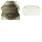 Prada Vittero Dino White Gold Hardware Leather Bn2534 Tote Handbag — view 9