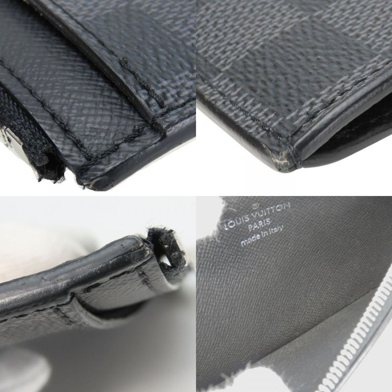 Louis Vuitton Card Case Coin Holder Damier Graphite Black Gray — view 8