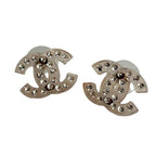 Chanel Coco Mark Plastic Rhinestone Earrings 18S — view 4