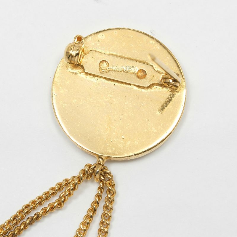 Chanel Bag Motif Quilted Gold Plated 19 g Brooch — view 5