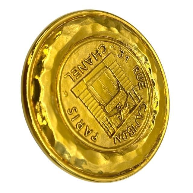Chanel Cambon Line Circle Pin Brooch Accessories Small Coco Logo GP — view 4