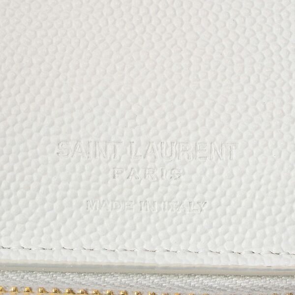 Saint Laurent Bifold Compact Wallet White Multi — view 9