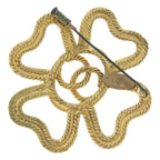Chanel Clover Coco Mark Vintage Gold Plated 28 16 g Brooch — view 3