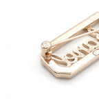Chanel Brooch Corsage Gold Logo Rhinestone — view 7