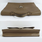 Hermes Sac A Depeches 38 Etoupe Taurillon Clemence F Stamp — view 4