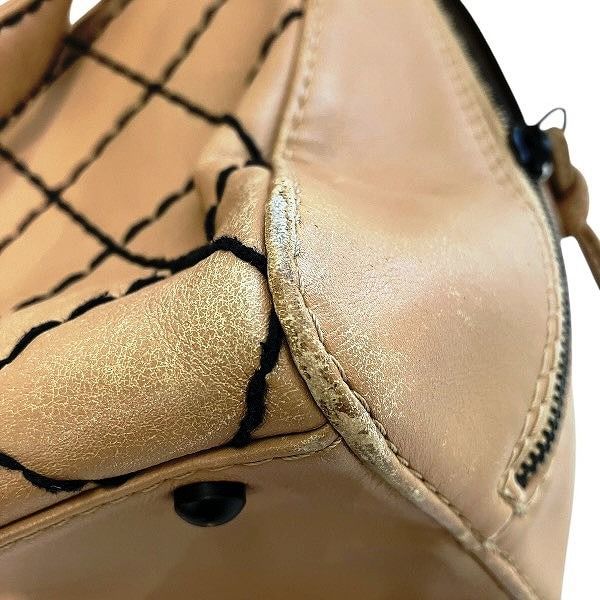 Chanel Wild Stitch Beige Lambskin Mini Boston — view 7